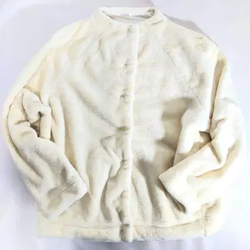 [고품질] 여성용/상의/아우터/플리스 자켓/화이트/M L