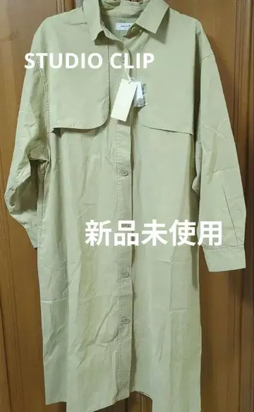 베이지 트렌치풍 셔츠 원피스 F 사이즈