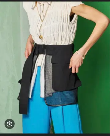 MAISON SPECIAL 더블 메쉬 벨트 블랙