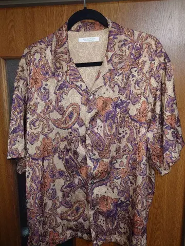 JOURNAL STANDARD 페이즐리 무늬 반팔 셔츠 오렌지 보라색