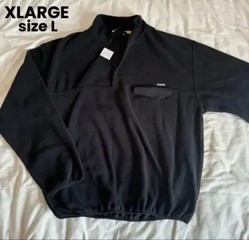 새상품 XLARGE 하이넥 플리스 맨투맨 L 블랙