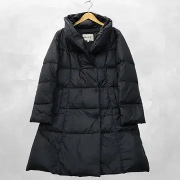 로페 ROPE 버튼업 V넥 다운 코트 38 BLACK 블랙