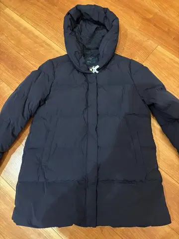 SHIPS 네이비 다운 자켓 숄카라 미디 다운