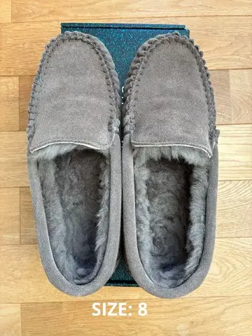 emu 그레이 스웨이드 모카신 사이즈 8