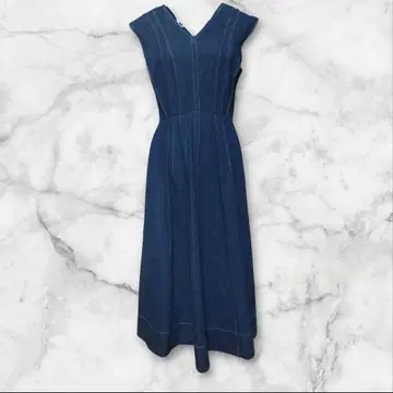 LAGUNAMOON [WEB 한정판] 플레어 슬리브 데님 원피스 M 블루