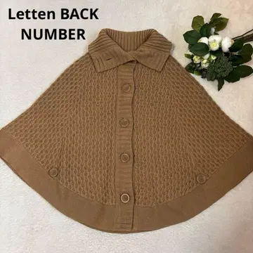 Letten BACK NUMBER 백넘버 판초 니트 브라운