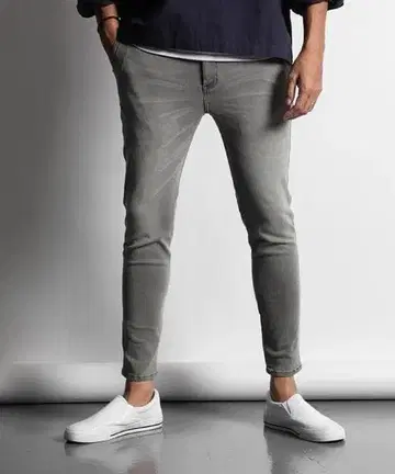 더퍼 EASY DENIM 슈퍼 스트레치 스키니 이지 데님 그레이 L