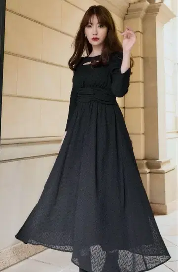 herlipto Jacquard Cut-Out Chiffon Dress