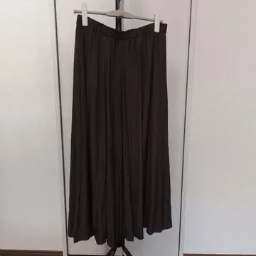 UNTITLED 파우더 크로스 롱 스커트 브라운 42 빅 사이즈