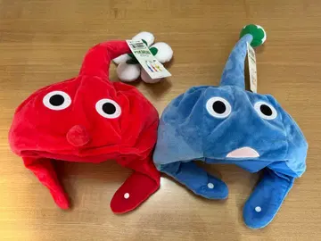 피크민 캐릭터 모자 빨간색 파랑