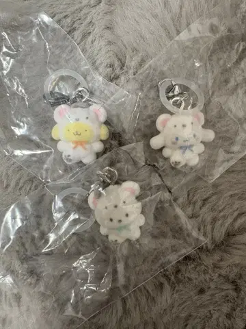 산리오 메지루시 액세서리 복슬복슬 스노우 폼폼푸딩 시나몬 포차