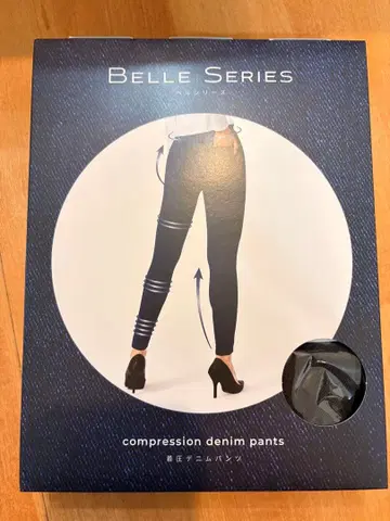 미사용 새상품 Belle Series 압박 데님 XL 워시 블랙