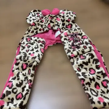 미니 머플러 팬캡 레오파드 무늬