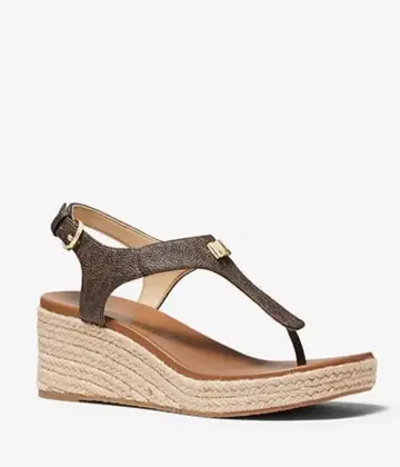 Michael Kors 브라운 웨지힐 샌들