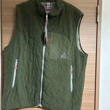 CHUMS 부비 스티치 플리스 베스트 XXL 올리브