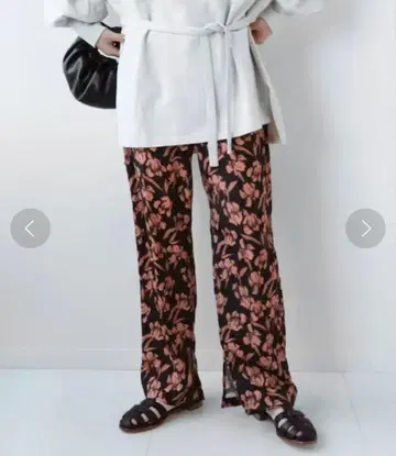 JOURNAL STANDARD relume 플라워 프린트 슬릿 팬츠