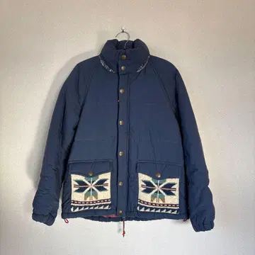 Jean nassaus 니트 포켓 부착 네이비 다운 자켓