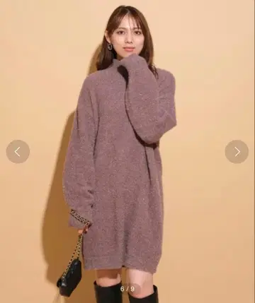 미사용 마이 스트라다 라메 니트 원피스