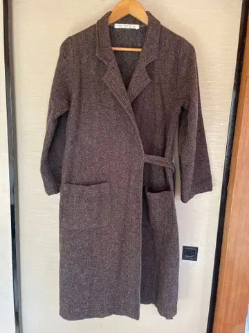 fog linen work 브라운 벨트 포함 롱 코트