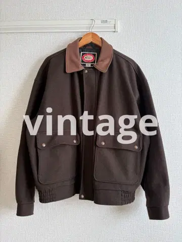 빈티지 자켓 브라운 울 블루종 (XL) 구제 의류 겨울 의류