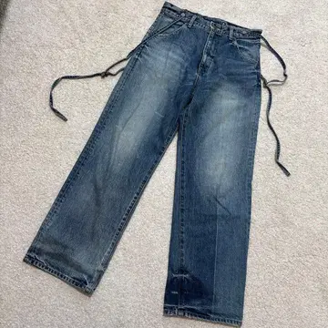 윔 가젯 서스펜더 하이웨스트 데님