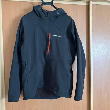 montbell 남성용 L 후드 부착 노마드 후드티 블랙