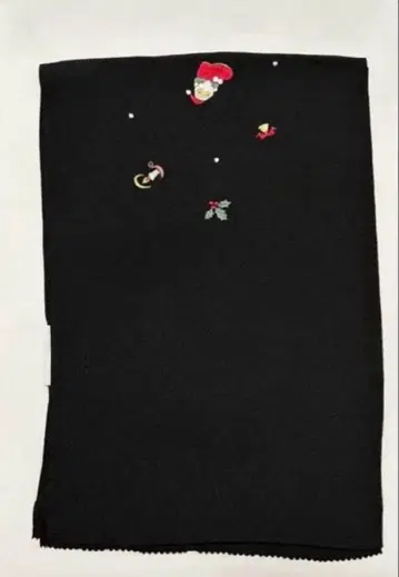 오비 장식 천 크리스마스 자수 블랙 크레이프 원단 산타 오비 기모노