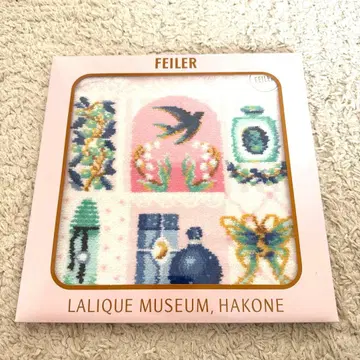 페이러 하코네 라리크 미술관 콜라보 손수건 뮤제 라리크 블루