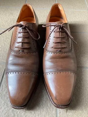 스코치 그레인 scotch grain 스트레이트 팁 25.5 브라운