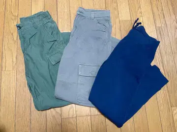 남성용 S 사이즈 팬츠 세트 3종