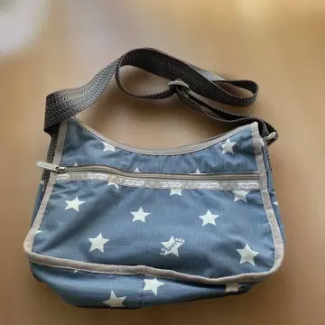 별 패턴 숄더백 파랑