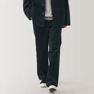 나무 열매로 만든 카포크 혼방 코듀로이 와이드 팬츠