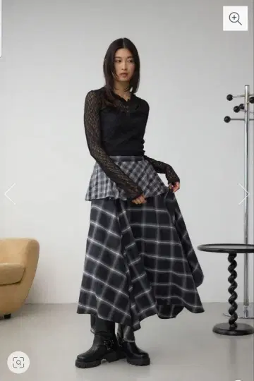 택 포함 새상품 AZUL BY MOUSSY 이레헴 체크 스커트