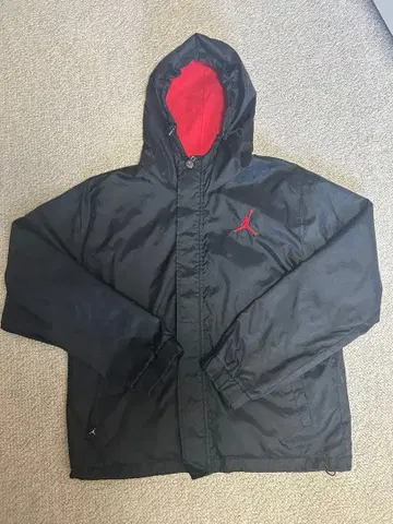 Jordan 후드 부착 나일론 자켓 블랙