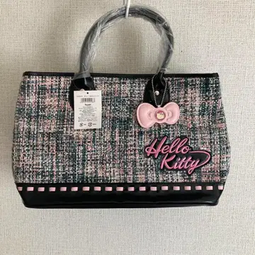 산리오 키티 트위드 토트백 헤이세이 레트로 희귀 레어