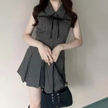 OLIVE des OLIVE 슬리브리스 셔츠 미니 원피스