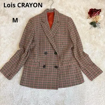 [ 로이스크레용 ] 테일러드 자켓 더블 브레스트 체크 무늬
