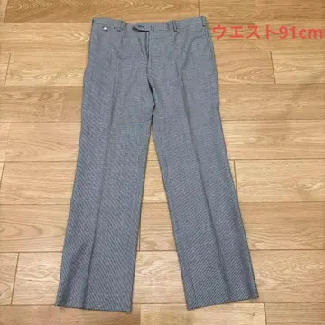 PAUL STUART STYLE 그레이 체크 슬랙스