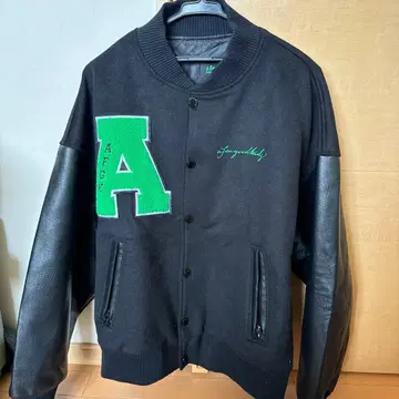 AFGK 바시티 자켓 XL 블랙/그린