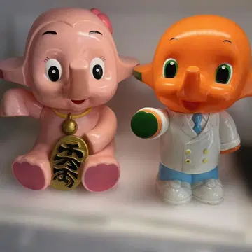 코끼리 캐릭터 피규어 2개 세트