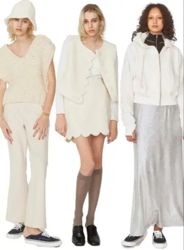 SeaRoomlynn 트위드 Slanting 스캘럽 베스트