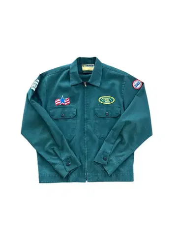 그린 컬러 빈티지 자켓 [ 가격 협상 OK ]