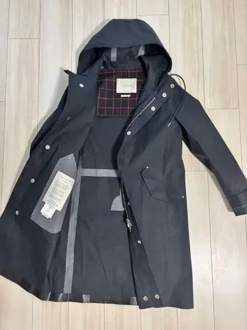 정가 20만 매킨토시 코트 던켈드 고무 코팅 36 사이즈 네이비