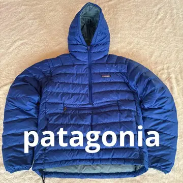 F8 00s 파타고니아 다운 스웨터 후디 풀오버 S 블루