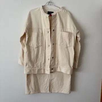 쉽스 코듀로이 셋업 크림색