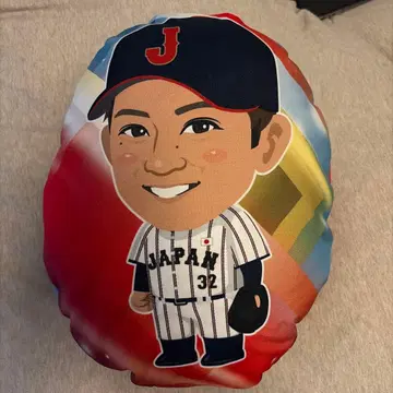 지바 롯데 마린스 사토 토시야 선수 캐릭터 쿠션