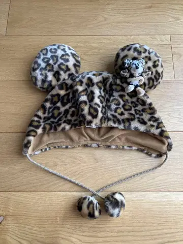 디즈니 미니 레오파드 무늬 팬캡