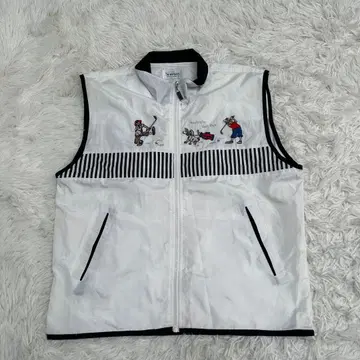 SIMPSON 심슨 골프웨어 풀 집업 베스트 자켓 화이트