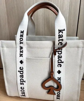 케이트 스페이드 토트백 크림색