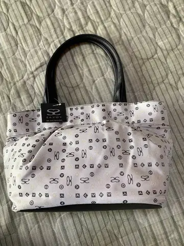 SAVOY 로고 프린트 미니 토트백